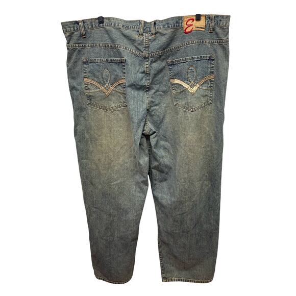 Eddie Domani Mens Jeans 52 / 32 Distressed Weathered Cotton Blend Denim Jeans - Picture 3 of 6